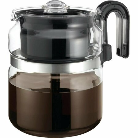 MEDELCO 8 Cup Glass Stovetop Coffee Percolator 1-PK008-BL-4